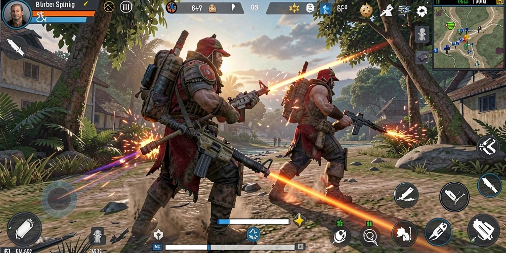 Tampilan gameplay 6CF yang mendebarkan dan penuh strategi.