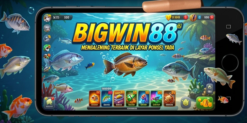 Tampilan gameplay menarik di BIGWIN88 saat menangkap ikan.