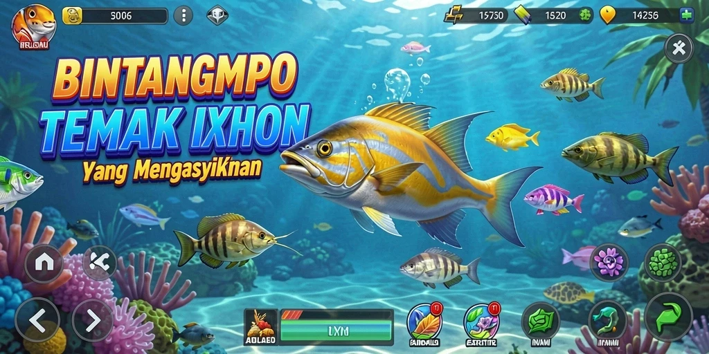 Tampilan gameplay BINTANGMPO yang menarik dan seru dalam tembak ikan.