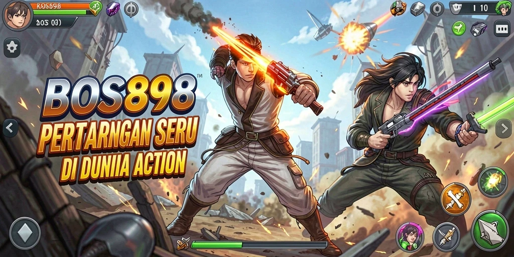 Tangkapan layar gameplay <strong>BOS898</strong> menunjukkan aksi menegangkan di setiap pertarungan.