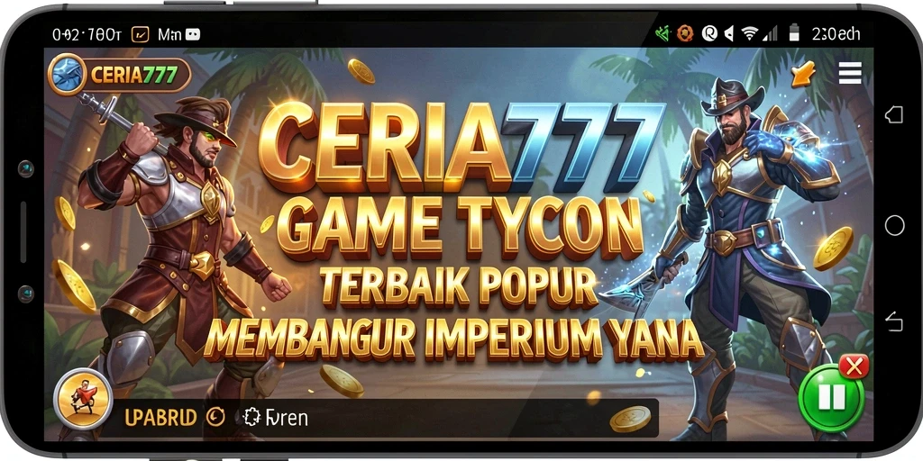 Tampilan gameplay CERIA777 yang menunjukkan aktivitas membangun bisnis.