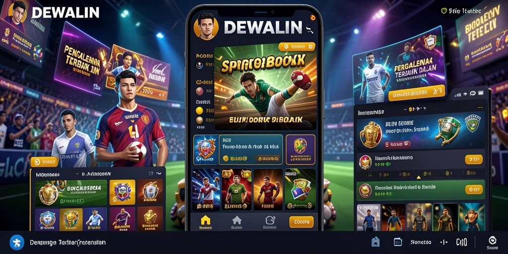 Tampilan aplikasi DEWALIN yang menampilkan opsi taruhan olahraga.