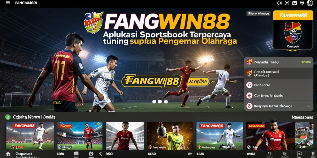 Screenshot menunjukkan antarmuka taruhan olahraga di FANGWIN88.