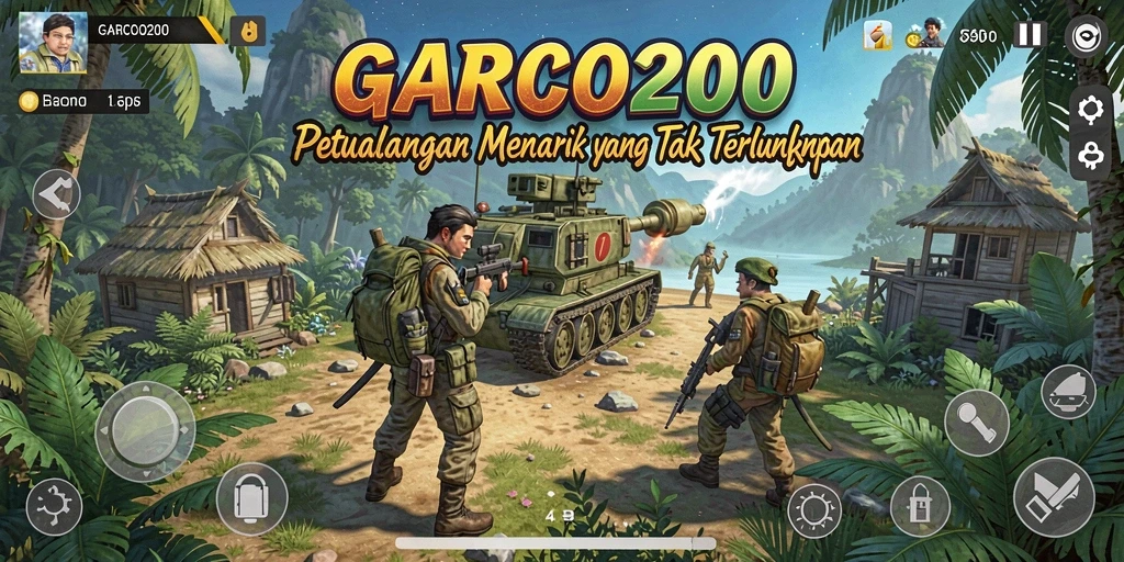 Tampilan gameplay menarik dari GARCO200 dalam aksi petualangan.