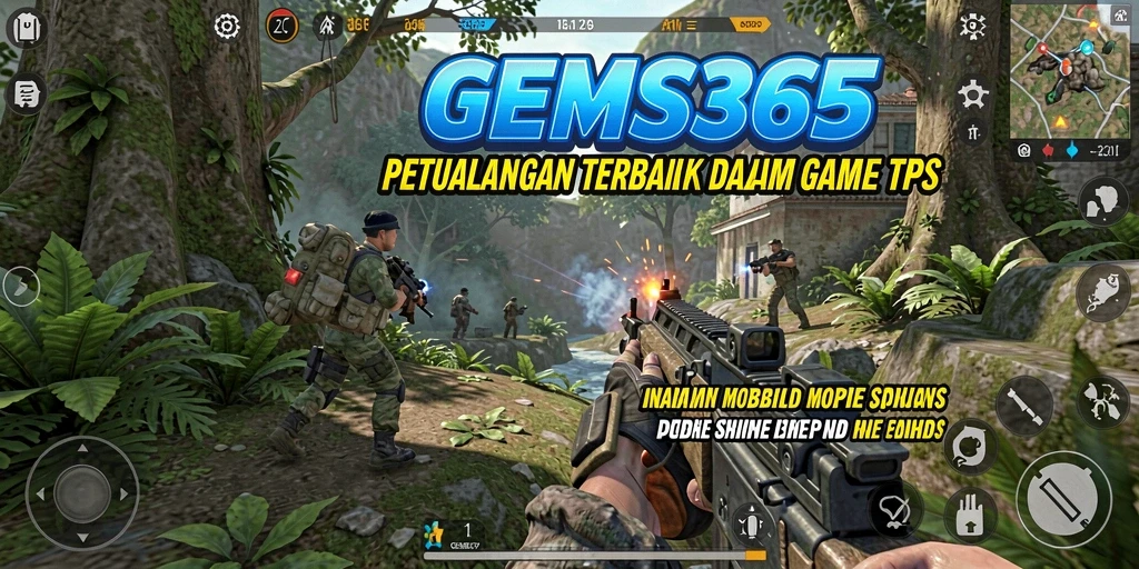 Tangkapan layar GEMS365 menampilkan aksi mendebarkan dalam pertempuran TPS.
