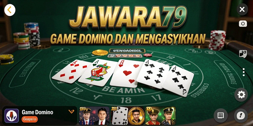 Tampilan gameplay menarik dari JAWARA79 yang penuh strategi Domino.