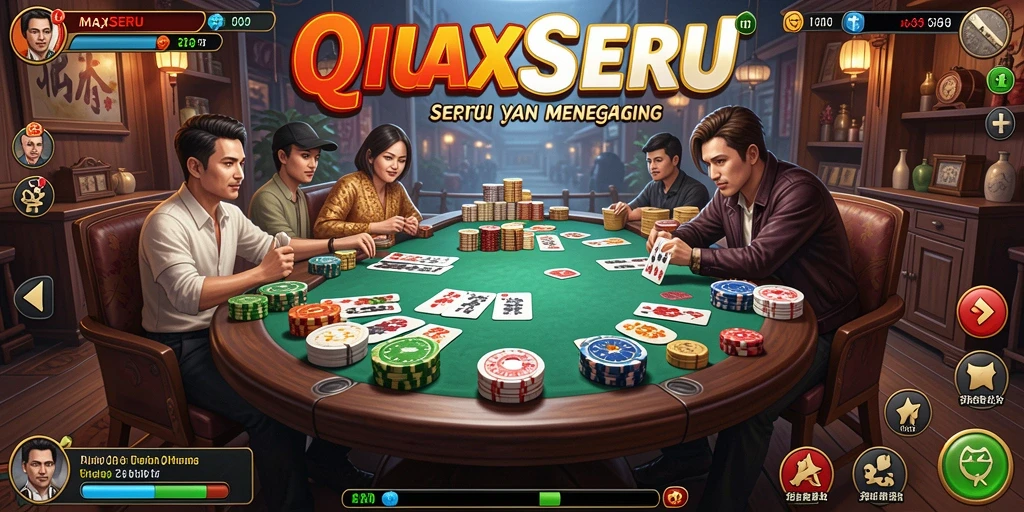 Tampilan gameplay QiuQiu MAXSERU yang seru.