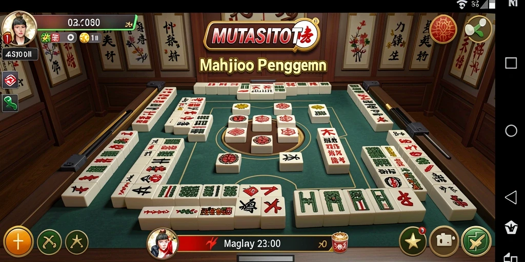 Screenshot gameplay MUTASITOTO menampilkan keseruan bermain Mahjong.