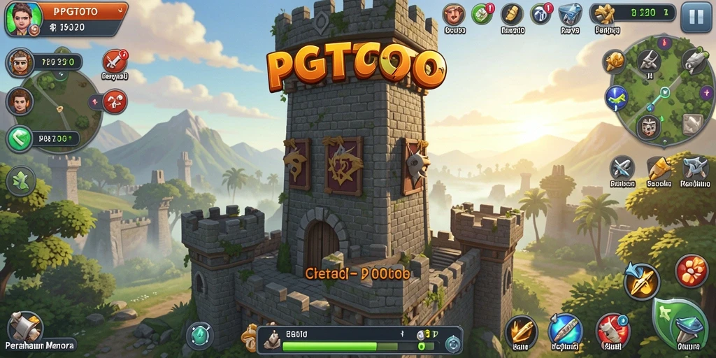 Tampilan gameplay menarik dari PGTOTO dalam genre Tower Defense.