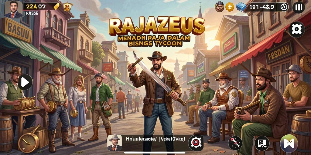 Tampilan gameplay RAJAZEUS yang menarik dan interaktif.