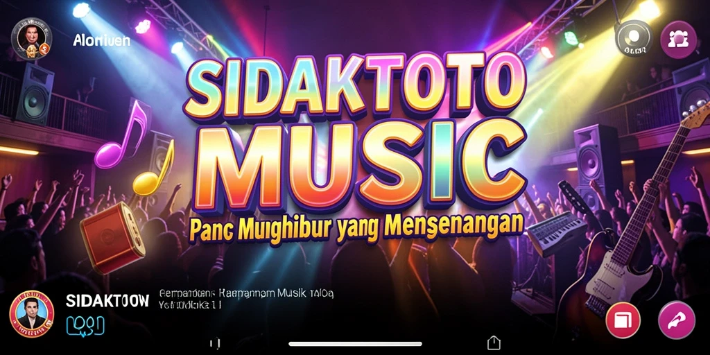 Tampilan gameplay SIDAKTOTO dengan pemain menikmati musik.