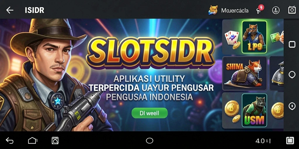 Tampilan antarmuka SLOTSIDR yang sederhana dan fungsional.