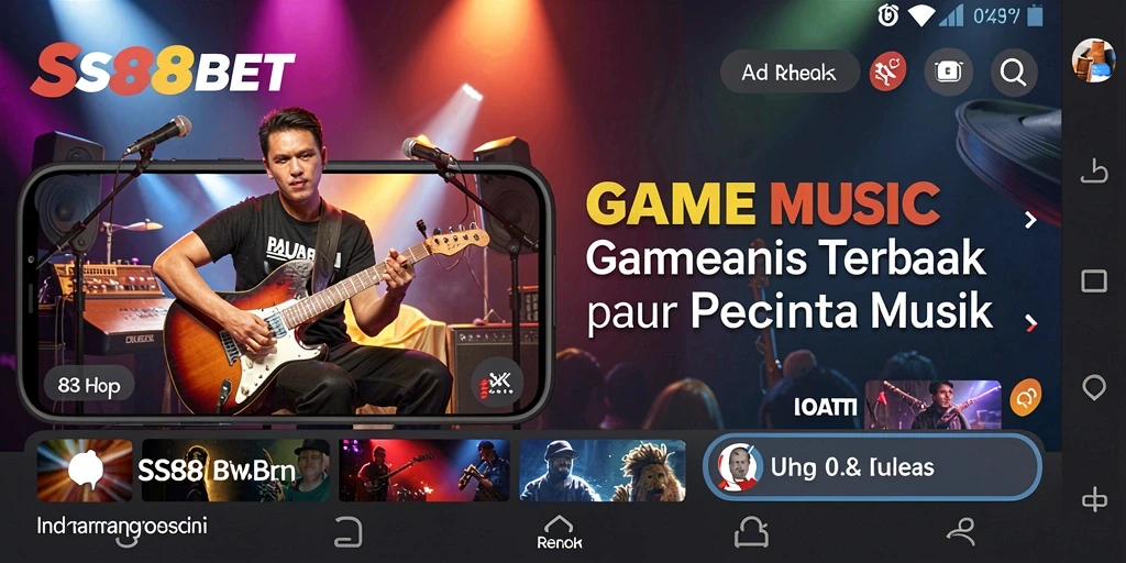 Tampilan gameplay menarik dari SS88BET dengan interaksi musik.
